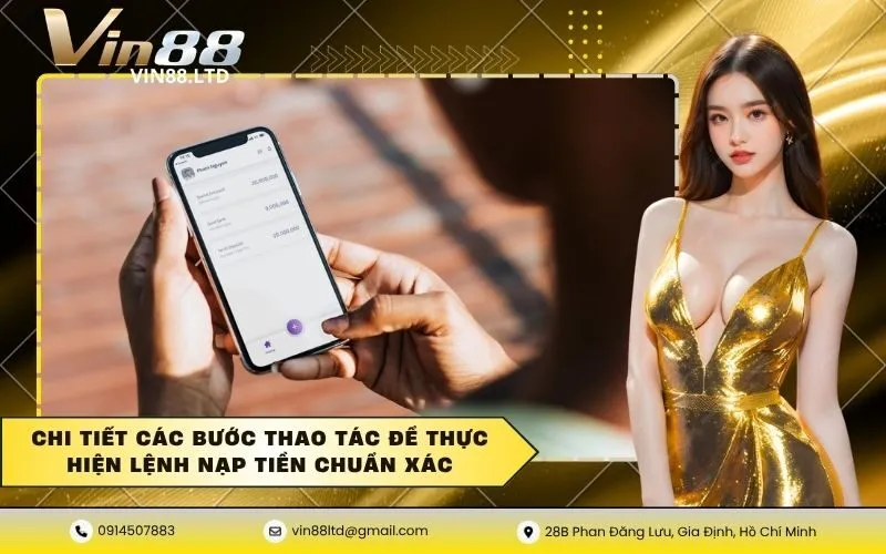 Chi tiết các bước thao tác để thực hiện lệnh nạp tiền chuẩn xác